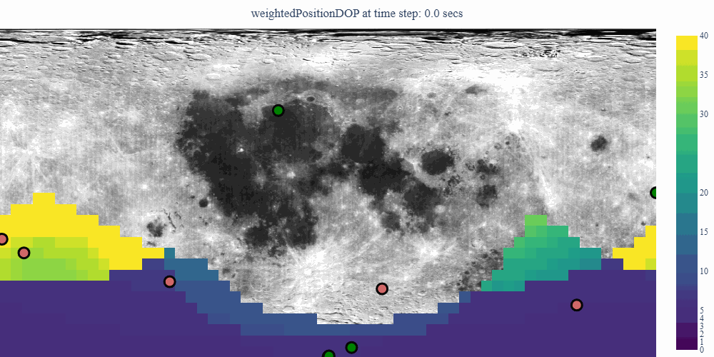 Animated GIF of lunar surface heat map