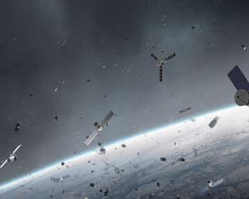 Space junk orbiting around Earth