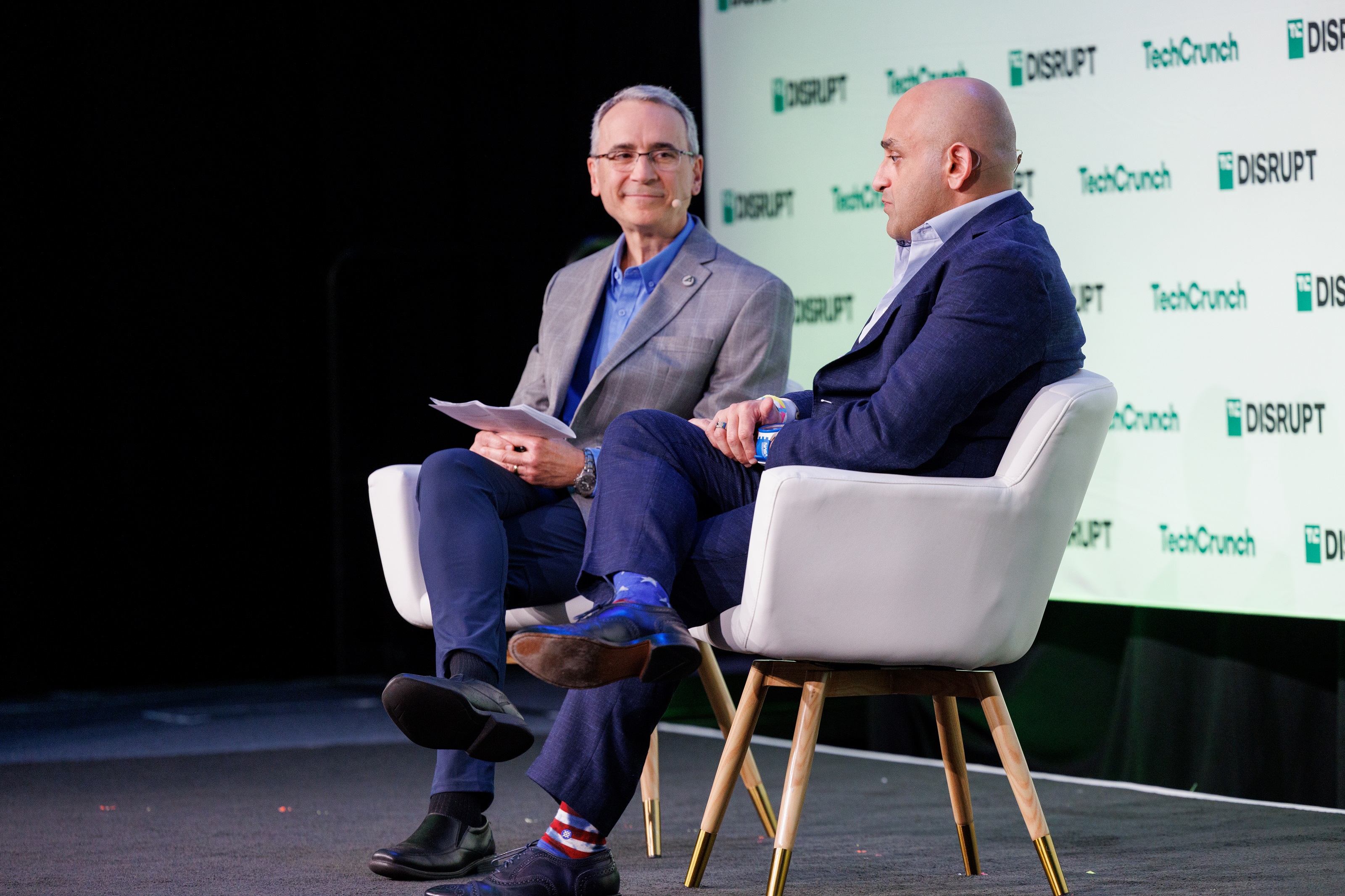 Steve Isakowitz and A.C. Charania onstage at TechCrunch Disrupt 2024