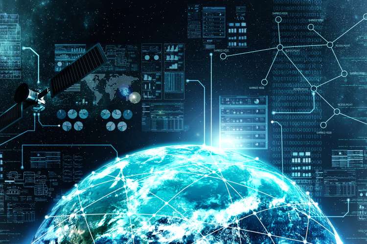 Satellite over Earth 