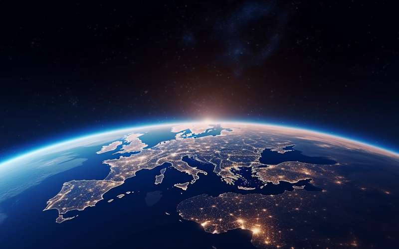 Europe seen from space.