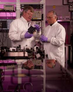 Drs. Janson and Helvajian with small sat