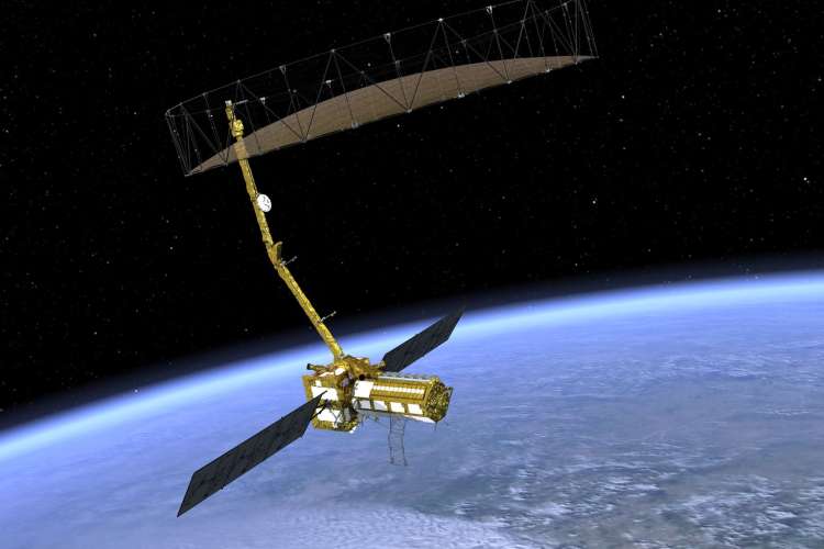 NISAR satellite in orbit