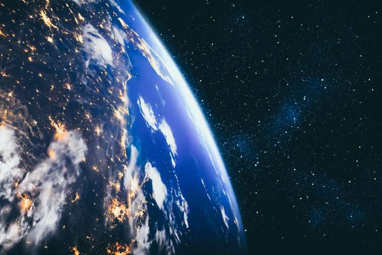 View of earth from space