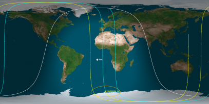 Iridium 49 (ID#25108) Prediction Ground Track Image