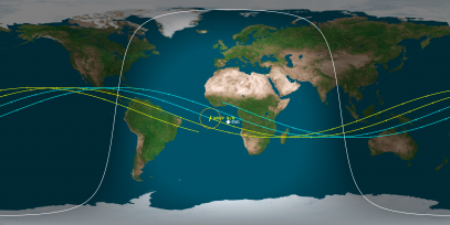 GSLV Rocket Body (ID#40881) Prediction Ground Track Image
