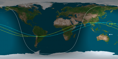 GSLV Rocket Body (ID#42748) Prediction Ground Track Image