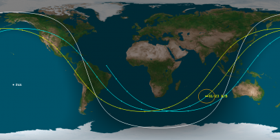 SL-23 Rocket Body (ID#43090) Prediction Ground Track Image