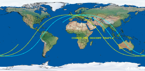 COSMOS 482 DESCENT CRAFT (ID 6073) Reentry Prediction Image
